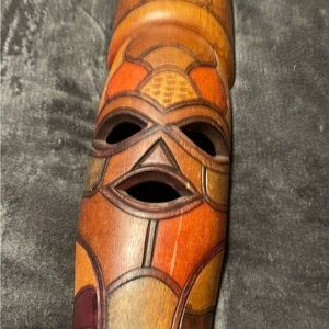 Handcrafted Tribal Mask with Intricate Design